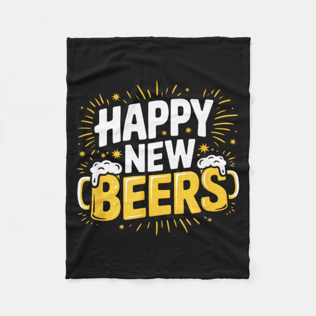 Couverture Polaire Happy New Beers New Year Nye Party Funny New Years (Devant)