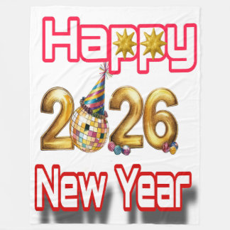 Couverture Polaire Happy New year 