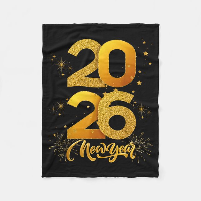 Couverture Polaire Happy New Year 2026  (Devant)