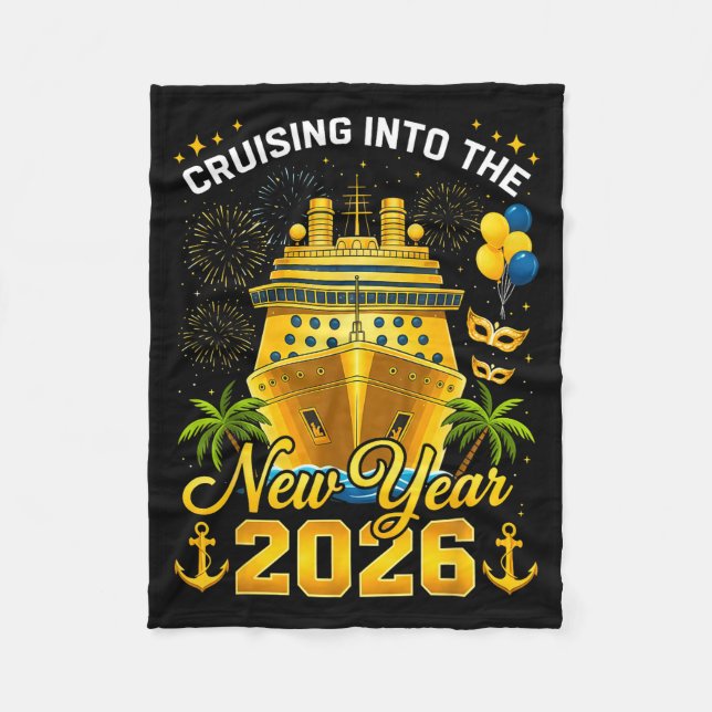 Couverture Polaire Happy New Year 2026 Cruising Into The New Year 202 (Devant)