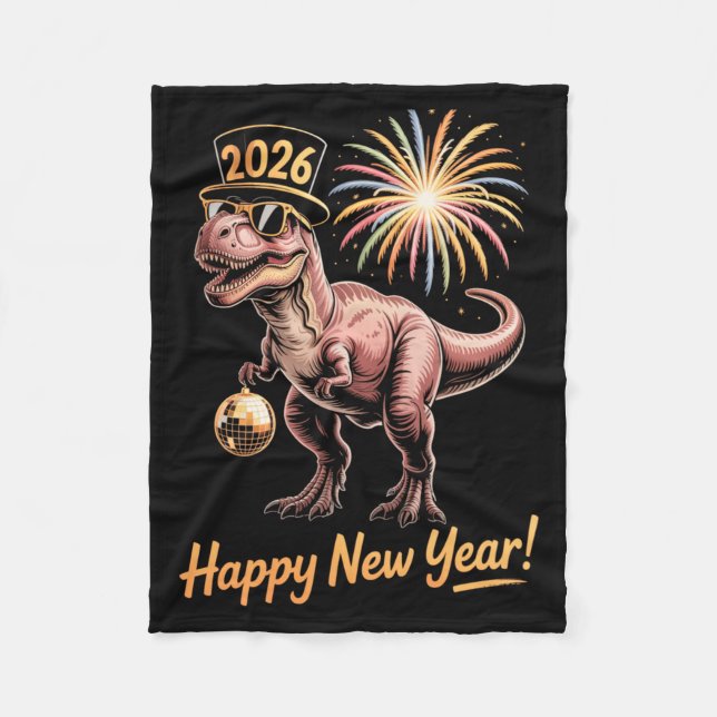 Couverture Polaire Happy New Year 2026 Dinosaur Funny Dino Tee For Ad (Devant)