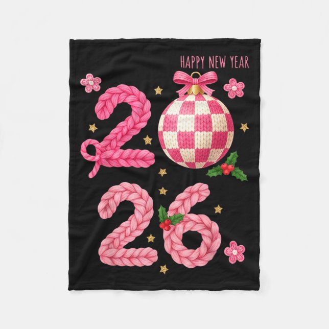 Couverture Polaire Happy New Year 2026 Family Matching Crochet Men Wo (Devant)