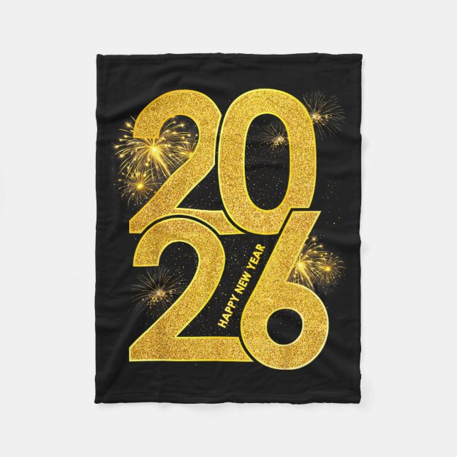 Couverture Polaire Happy New Year 2026 Firework Family Matching Men W (Devant)