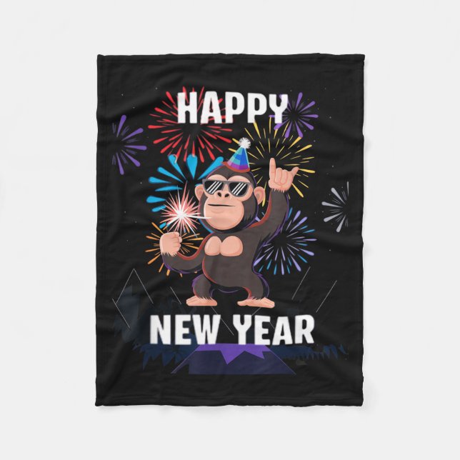 Couverture Polaire Happy New Year 2026 Funny Kids Bigfoot Lovers Part (Devant)
