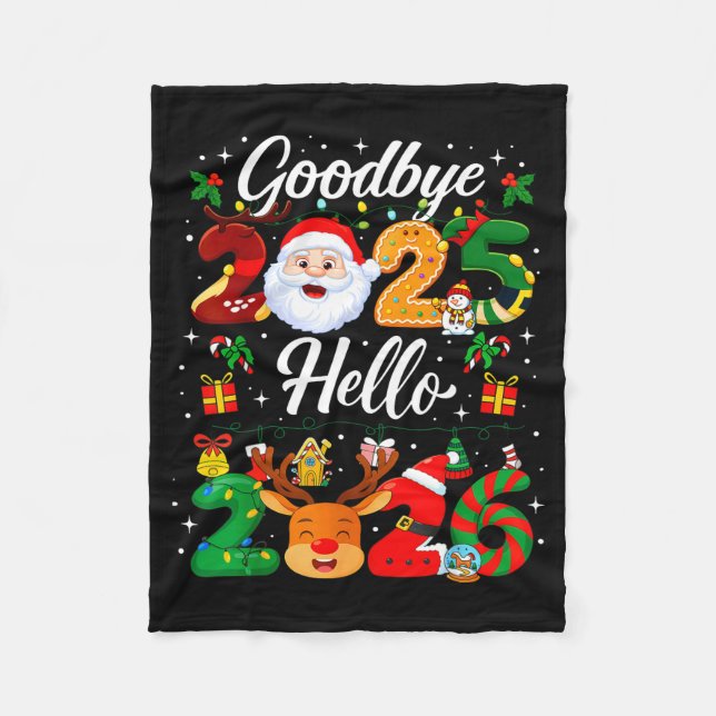 Couverture Polaire Happy New Year 2026 Goodbye 2025 Hello 2026  (Devant)