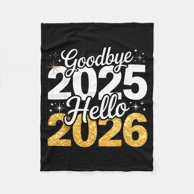 Couverture Polaire Happy New Year 2026 Goodbye 2025 Hello 2026 Men Wo (Devant)