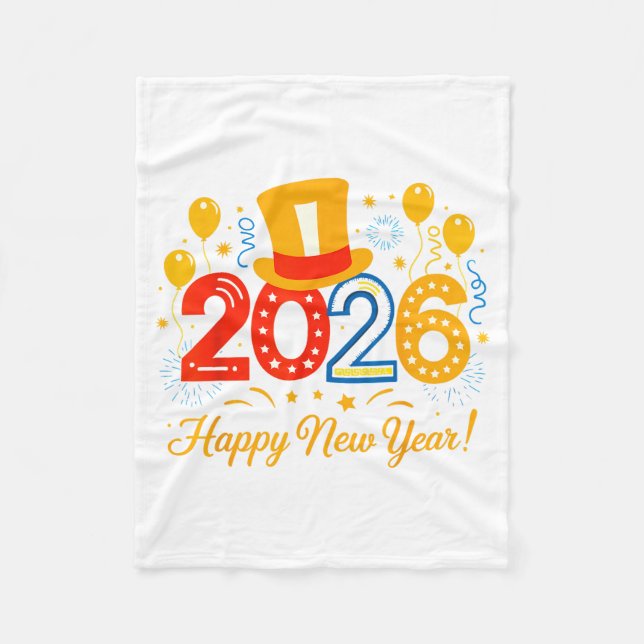 Couverture Polaire Happy New Year 2026 Holiday Party Family Celebrati (Devant)