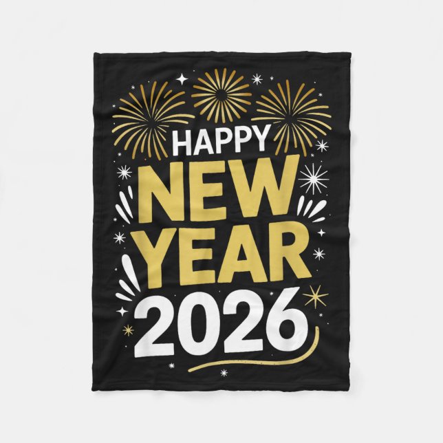 Couverture Polaire Happy New Year 2026 - New Year's Eve 2026  (Devant)