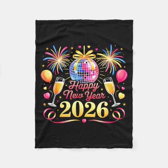 Couverture Polaire Happy New Year 2026 New Years Eve Party Countdown  (Devant)
