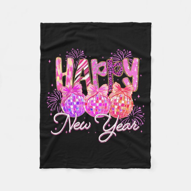 Couverture Polaire Happy New Year 2026 Preppy New Years Nk Coquette B (Devant)