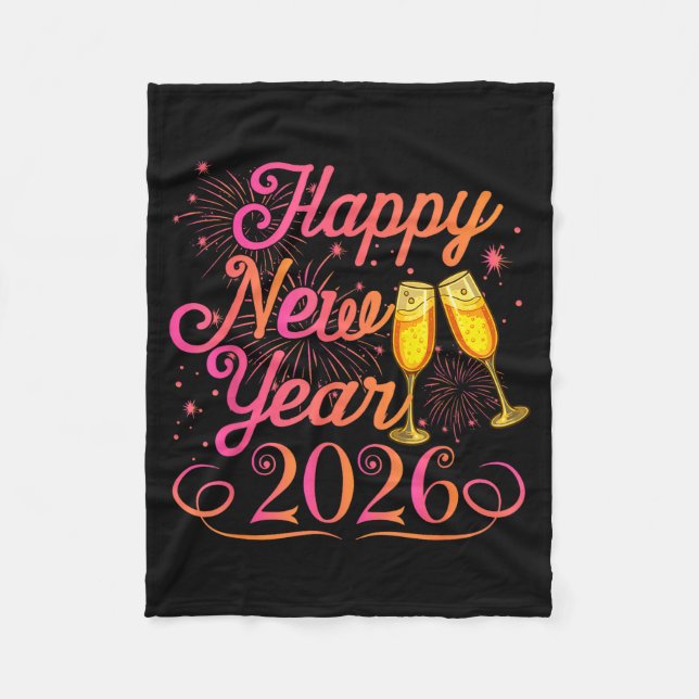 Couverture Polaire Happy New Year Funny Matching Family New Years Eve (Devant)