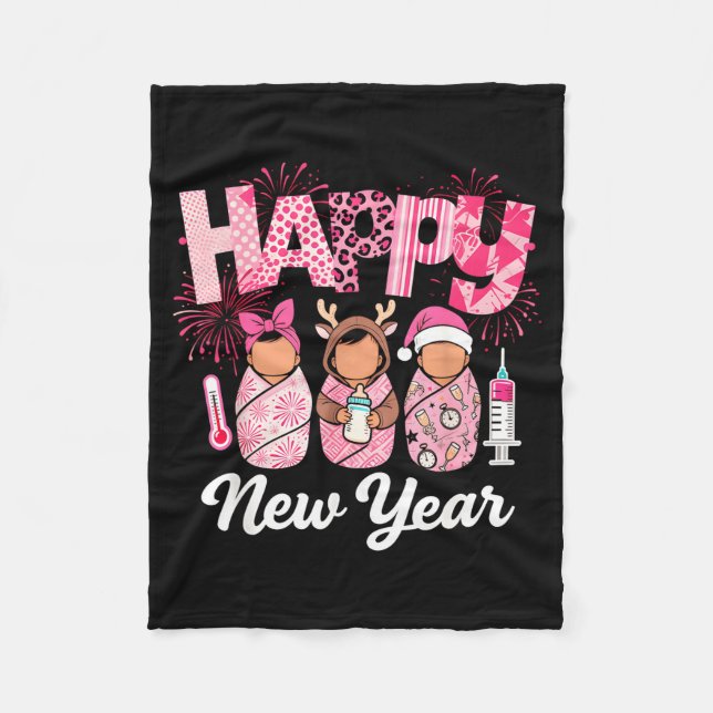 Couverture Polaire Happy New Year Labor Delivery L&amp;d Nurse Nye Pa (Devant)