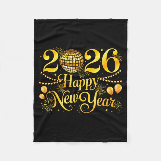 Couverture Polaire Happy New Year Matching New Year Eve Party Disco B (Devant)
