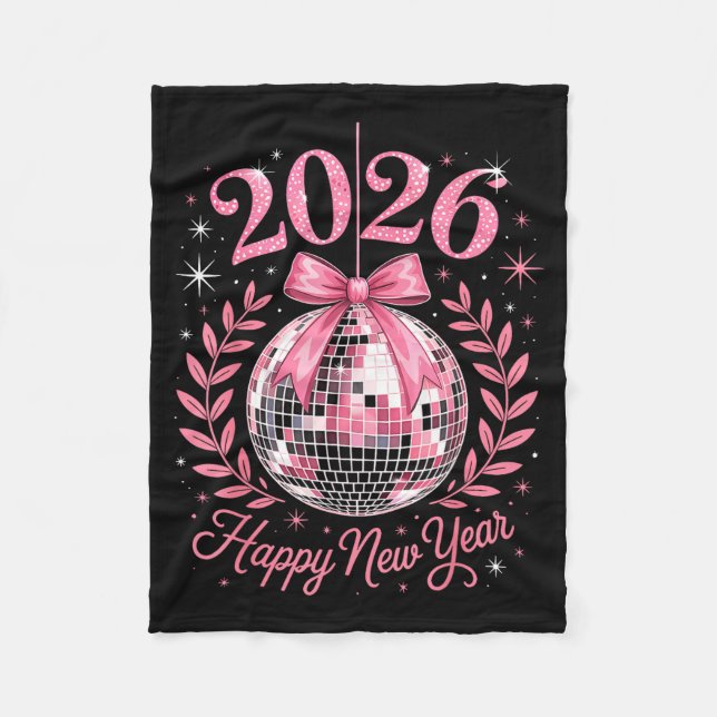 Couverture Polaire Happy New Year Party 2026 Funny Balloon Family Mat (Devant)