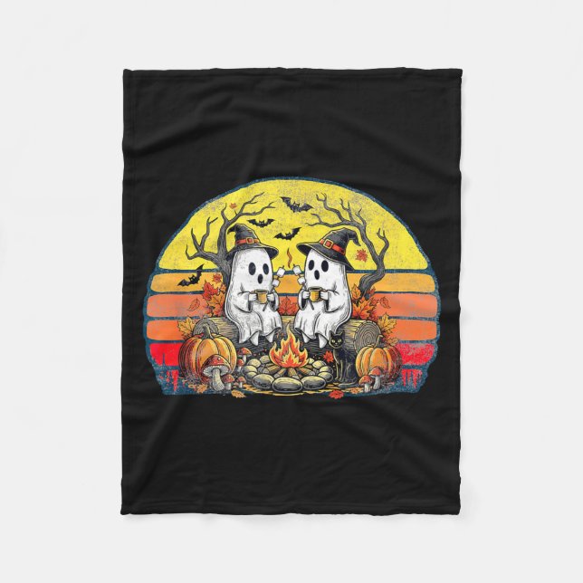 Couverture Polaire Happy Soky Camng Crew Halloween Campfire  (Devant)