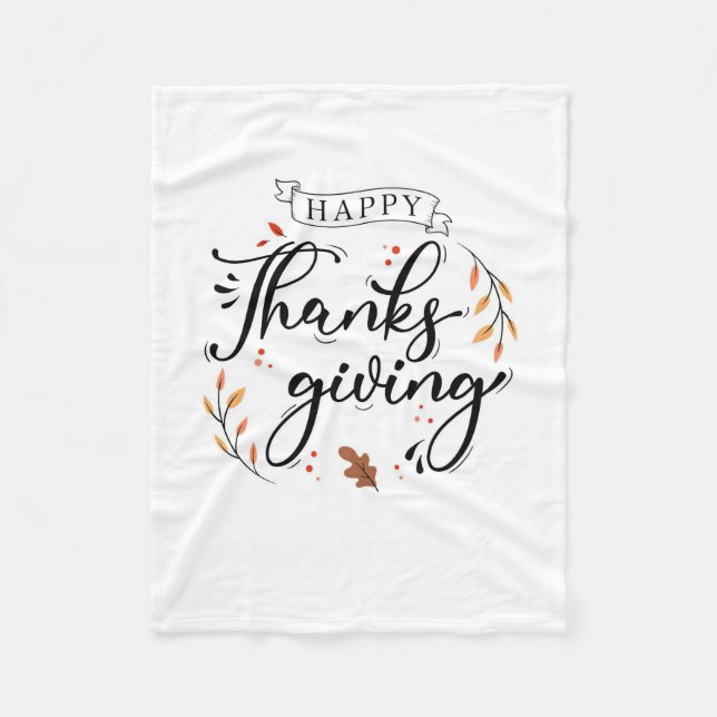 Couverture Polaire Happy Thanksgiving (Devant)