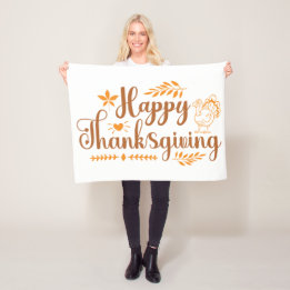 Couverture Polaire Happy Thanksgiving