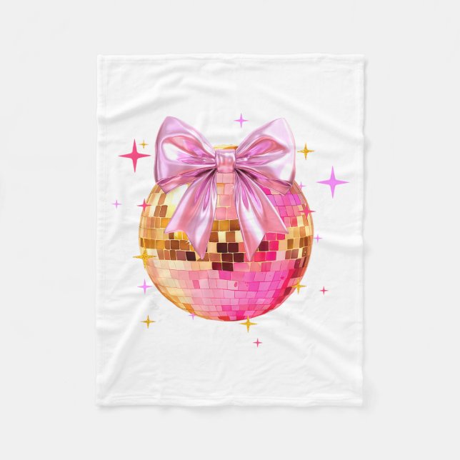 Couverture Polaire Happy Valentine's Day Funny Coquette Disco Ball Gi (Devant)