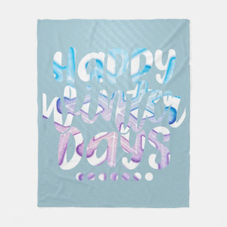 Couverture Polaire Happy Winter Days Fleece Blanket