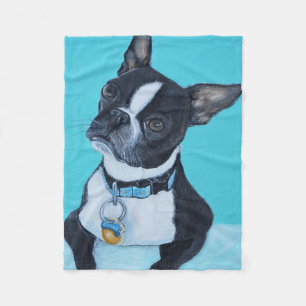 Couverture Polaire Haricots la peinture de Boston Terrier