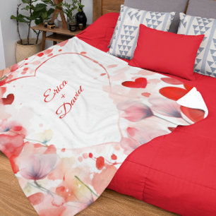 Couverture Polaire Harmonie florale Amour