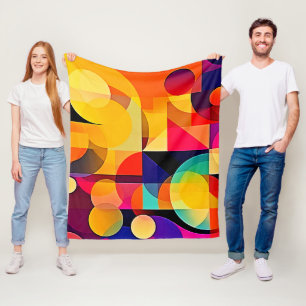Couverture Polaire Harmonie géométrique vive