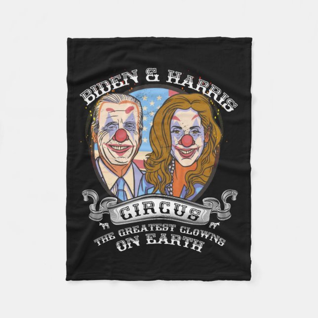 Couverture Polaire Harris Circus Greatest Clowns On Earth Anti Biden (Devant)