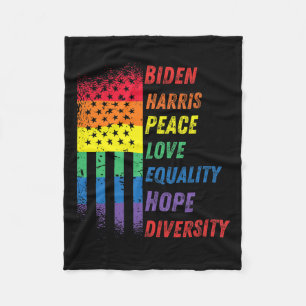 Couverture Polaire Harris Rainbow American Flag Novelty Tee Inaugurat