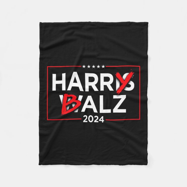 Couverture Polaire Harry B Kamala Harris Et Tim W 2024 (Devant)