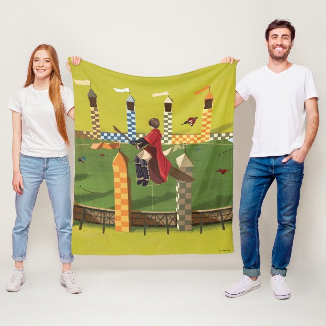 Couverture Polaire HARRY POTTER™ à la recherche de l'entonnoir d'or (En situation)