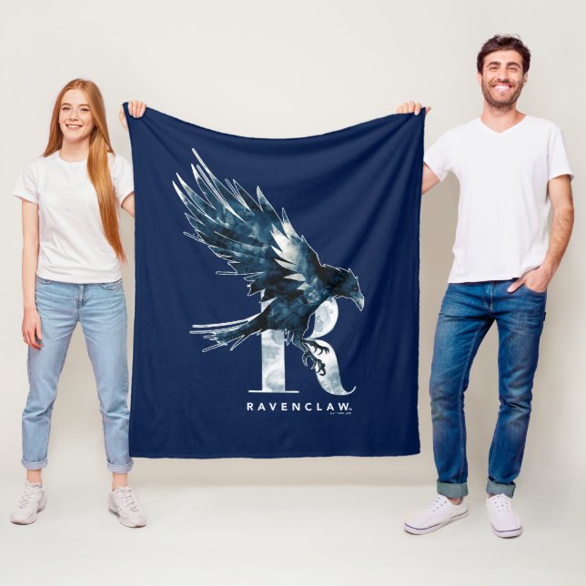 Couverture Polaire Harry Potter | Aquarelle RAVENCLAW™ Raven (En situation)