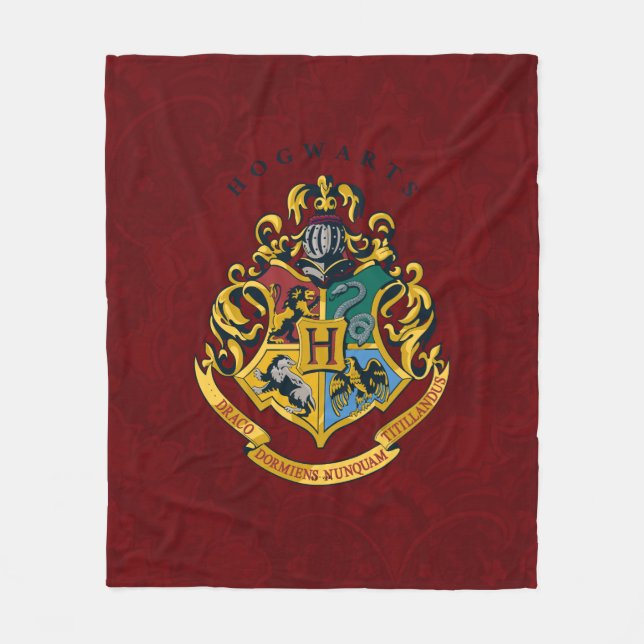 Couverture Polaire Harry Potter | Armoirie de Poudlard - Complète (Devant)