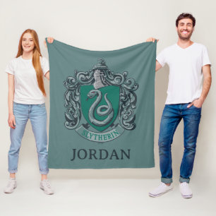 Couverture Polaire Harry Potter Blason de Serpentard Vert