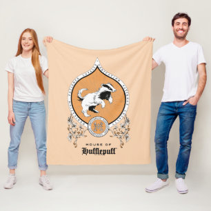 Couverture Polaire HARRY POTTER™   Délicat croquis HUFLEPUFF™ Crest