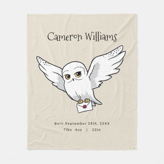 Couverture Polaire Harry Potter | Hedwig personnalisée (Devant)