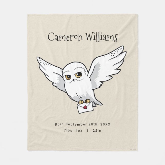 Couverture Polaire Harry Potter | Personalized Hedwig (Devant)
