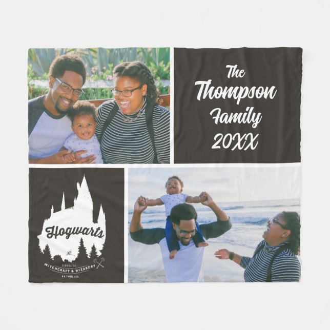 Couverture Polaire Harry Potter | Photo de famille du château HOGWART (Devant (Horizontal))