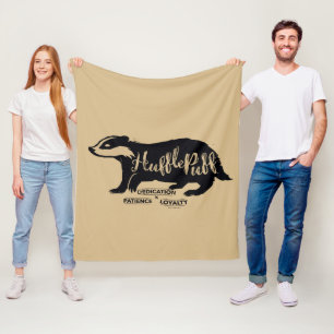 Couverture Polaire Harry Potter   Typographie de silhouette HUFLEPUFF