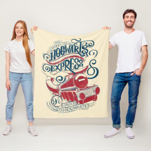 Couverture Polaire Harry Potter Typographie Express Hogwarts