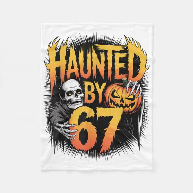 Couverture Polaire Haunted 67 Meme Six Seven 6-7 Funny Internet Joke  (Devant)