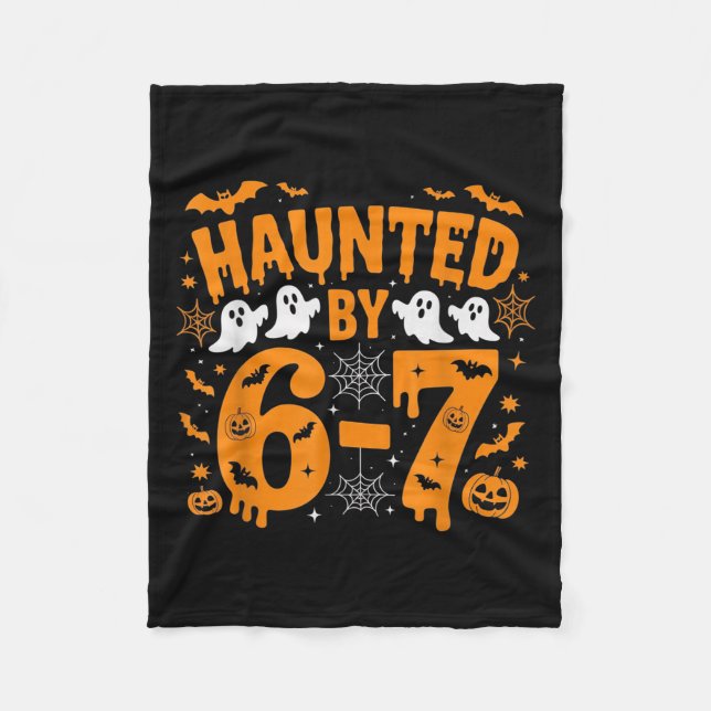 Couverture Polaire Haunted By 67 – Funny Halloween Costume 6 7 Six Se (Devant)