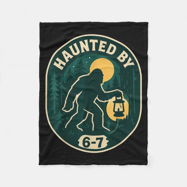 Couverture Polaire Haunted By 6-7 Bigfoot Lantern Halloween Badge  (Devant)