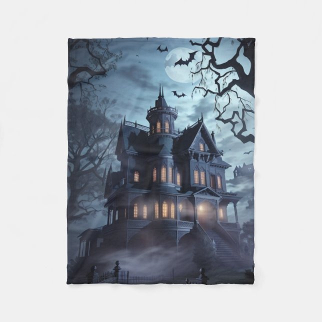 Couverture Polaire "Haunted Mansion Halloween Fleece Blanket - (Devant)