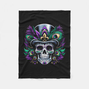 Couverture Polaire Haut de costume festif Mardi Gras Sugar Skull Dia
