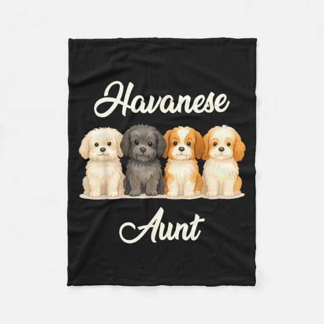 Couverture Polaire Havanese Aunt Cute Dog Lover Gift Funny Women Pupp (Devant)