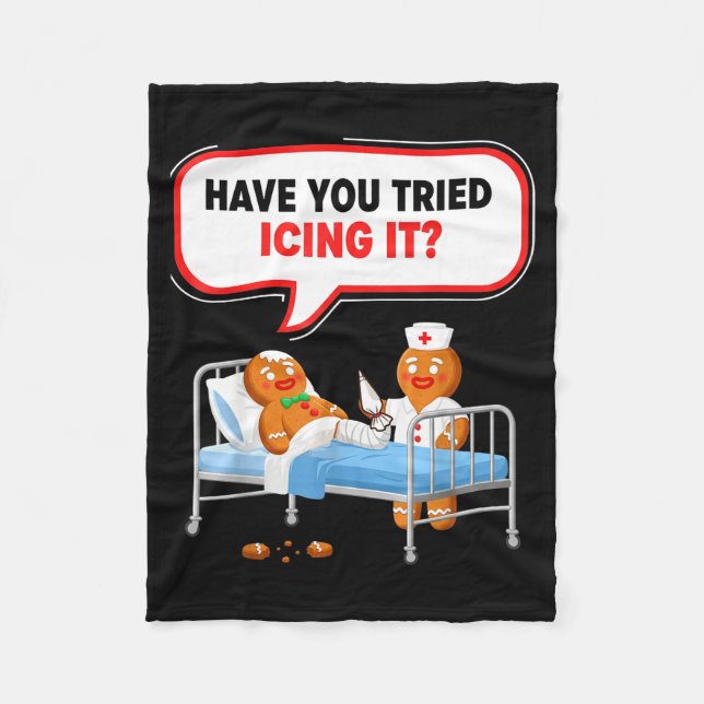 Couverture Polaire Have You Tried Icing It Gingerbread Funny Nurse Ch (Devant)