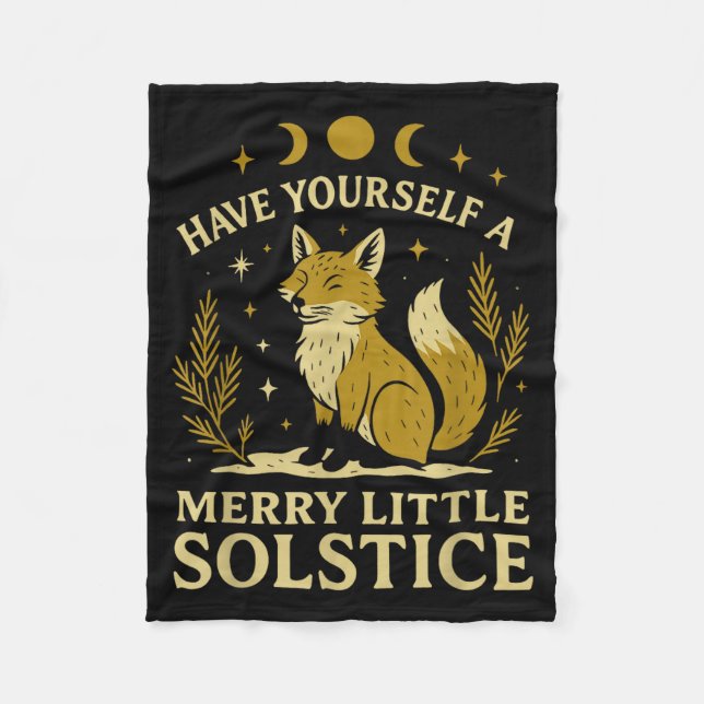 Couverture Polaire Have Yourself A Merry Little Solstice Fox Mystic  (Devant)