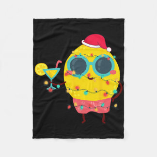Couverture Polaire Hawaiian Summer Tropical Xmas Lemon Funny Christma
