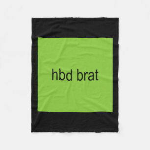 Couverture Polaire Hbd Brat Anniversaire Vert Amusant Mème Gen Z Adul