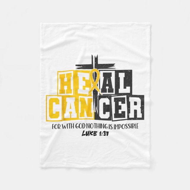 Couverture Polaire Heal Cancer Childhood Cancer Awareness God Christi (Devant)